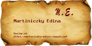 Martiniczky Edina névjegykártya